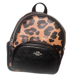 Coach cheetah print backpack